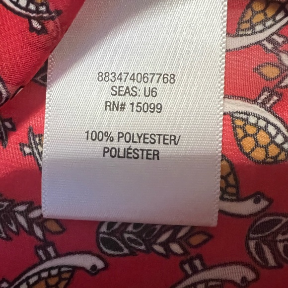 NWT Bongo  Boho Shear Paisley Flowy Tunic backless Red Top Sz. XS - Picture 7 of 11